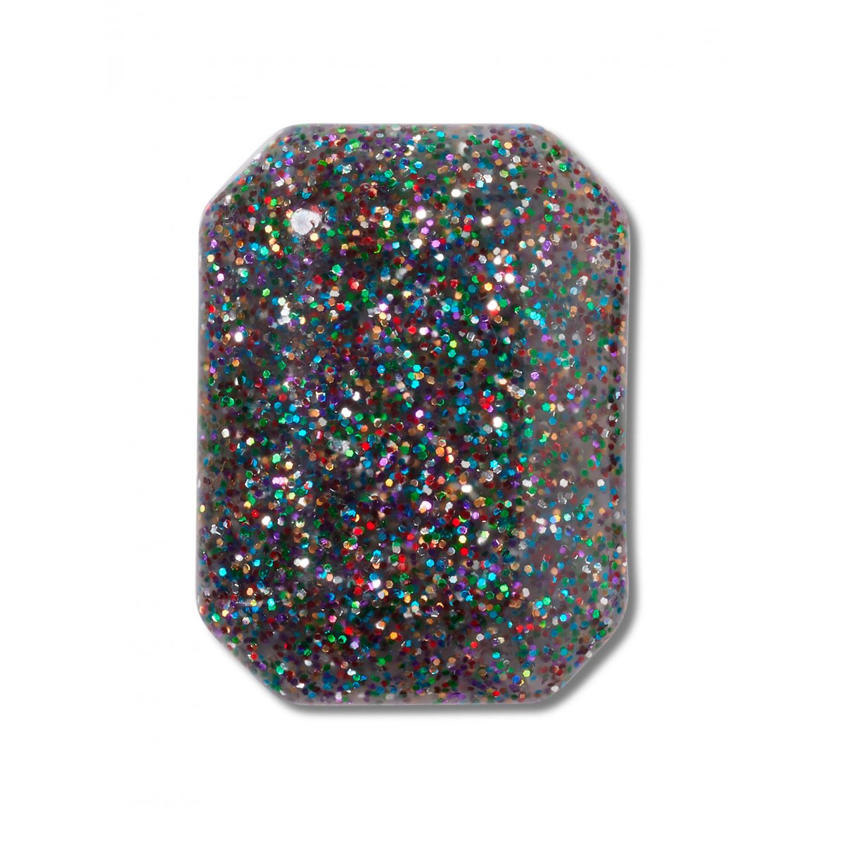 Black rainbow glitter gem